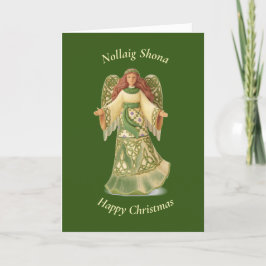 Irish Celtic Angel Weihnachtskarte Feiertagskarte