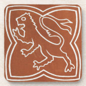 Irish Celtic Art Design Red Lion Tile Getränkeuntersetzer (Vorderseite)
