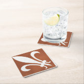 Irish Celtic Art Design Red Tile Rechteckiger Pappuntersetzer (Vor Ort)