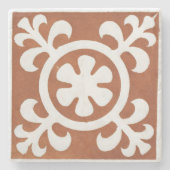 Irish Celtic Art Design Red Tile Steinuntersetzer (Vorderseite)