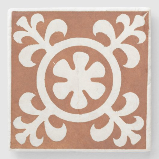 Irish Celtic Art Design Red Tile Steinuntersetzer (Vorderseite)