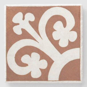 Irish Celtic Art Design Red Tile Steinuntersetzer