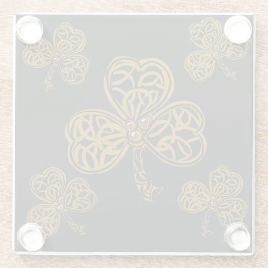 IRISH CELTIC ART GLASUNTERSETZER (Rückseite)