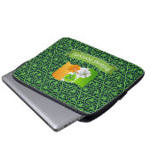 Irish Celtic Clover Laptopschutzhülle (Vorne Knopf)