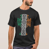 Irish Celtic Cross Christ Celtic Knot Ireland Flag T-Shirt (Vorderseite)