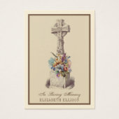 Irish Celtic Cross Floral Beerdigung Bubenkarte (Vorderseite)