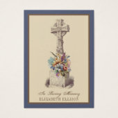 Irish Celtic Cross Floral Beerdigung Bubenkarte (Vorderseite)