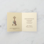 Irish Celtic Cross Floral Condolence Dankeskarte (Innenseite)