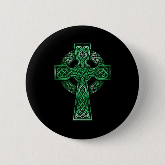 Irish Celtic Cross Knot Christian Holy Trinity Sco Button (Vorderseite)