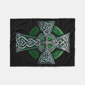 Irish Celtic Cross Knot Christian Holy Trinity Sco Fleecedecke (Vorderseite (Horizontal))