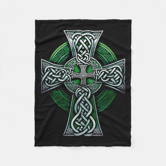 Irish Celtic Cross Knot Christian Holy Trinity Sco Fleecedecke (Vorderseite)