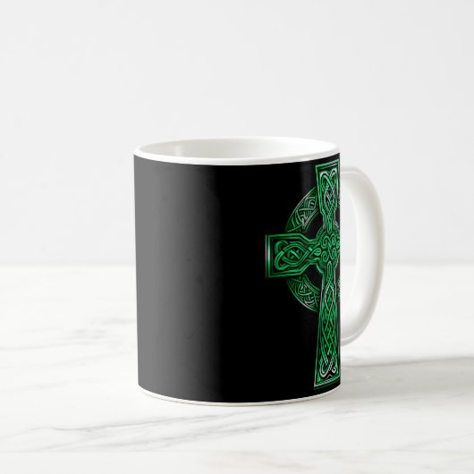 Irish Celtic Cross Knot Christian Holy Trinity Sco Kaffeetasse (VorderseiteRechts)