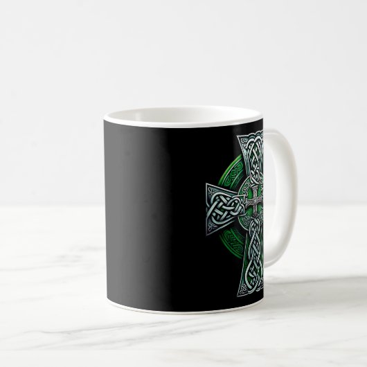 Irish Celtic Cross Knot Christian Holy Trinity Sco Kaffeetasse (VorderseiteRechts)