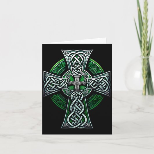 Irish Celtic Cross Knot Christian Holy Trinity Sco Karte (Vorderseite)