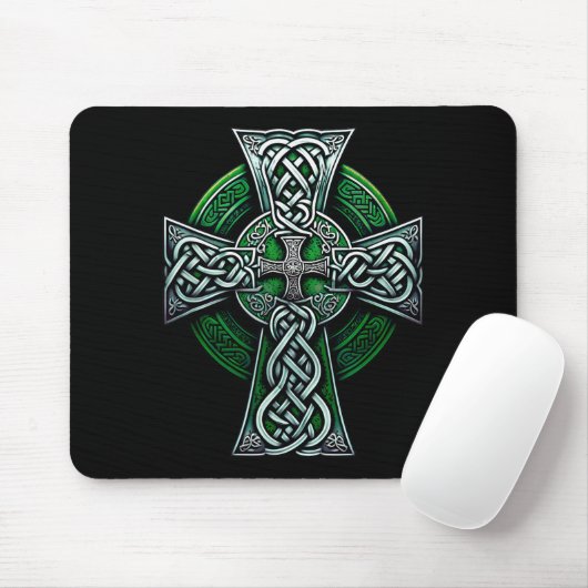 Irish Celtic Cross Knot Christian Holy Trinity Sco Mousepad (Mit Mouse)