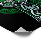 Irish Celtic Cross Knot Christian Holy Trinity Sco Poster (Ecke)