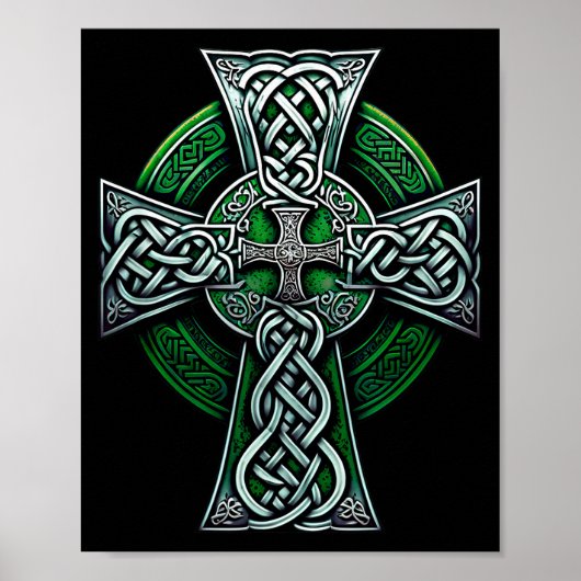 Irish Celtic Cross Knot Christian Holy Trinity Sco Poster (Vorne)