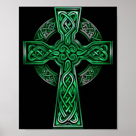 Irish Celtic Cross Knot Christian Holy Trinity Sco Poster (Vorne)