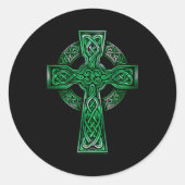 Irish Celtic Cross Knot Christian Holy Trinity Sco Runder Aufkleber (Vorderseite)