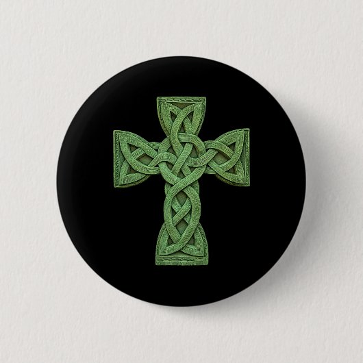 Irish Celtic Cross Knot Christlich Heilige Trinity Button (Vorderseite)