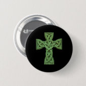 Irish Celtic Cross Knot Christlich Heilige Trinity Button (Vorne & Hinten)