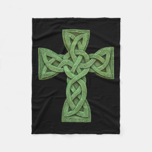 Irish Celtic Cross Knot Christlich Heilige Trinity Fleecedecke