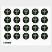 Irish Celtic Cross Knot Christlich Heilige Trinity Runder Aufkleber (Blatt)