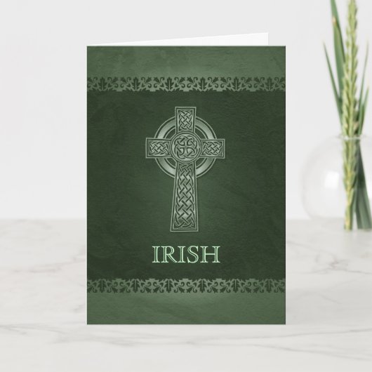 Irish Celtic Cross Sessing Grußkarte Karte (Vorderseite)