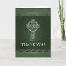 Irish Celtic Cross Wedding Dankeschön Card
