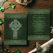 Irish Celtic Cross Wedding Einladungen