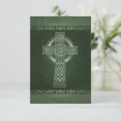 Irish Celtic Cross Wedding Response Cards Einladung (Stehend Vorderseite)
