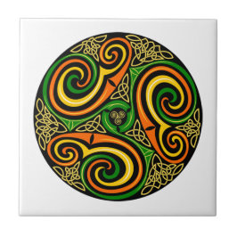 Irish Celtic Design Mandala, Keramik Tile Fliese