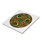Irish Celtic Design Mandala, Keramik Tile Fliese (Seite)