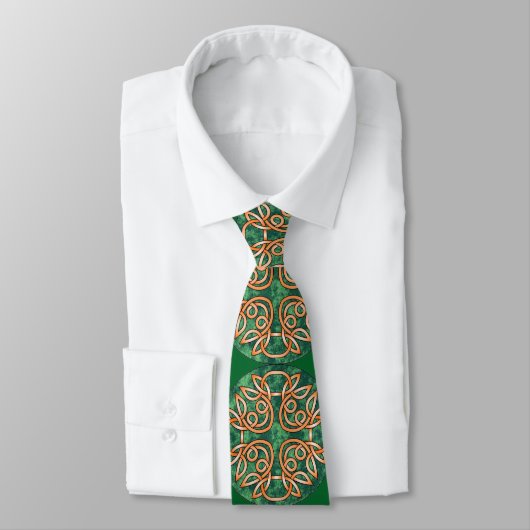 Irish Celtic Design St. Patrick's Day Krawatte (Gebunden)