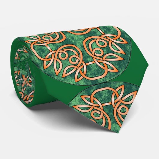 Irish Celtic Design St. Patrick's Day Krawatte (Gerollt)