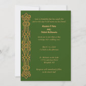 Irish Celtic Design Wedding Einladung (Vorderseite)