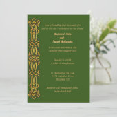 Irish Celtic Design Wedding Einladung (Stehend Vorderseite)