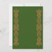 Irish Celtic Design Wedding Einladung (Rückseite)