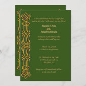 Irish Celtic Design Wedding Einladung (Vorne/Hinten)
