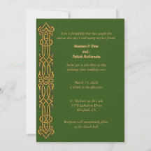 Irish Celtic Design Wedding Einladung