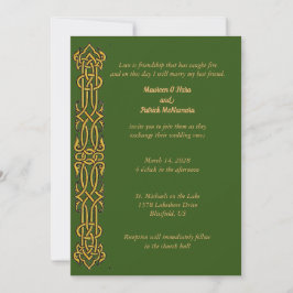 Irish Celtic Design Wedding Einladung