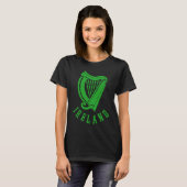 Irish Celtic Harp Medieval Emblem of Ireland T-Shirt (Vorne ganz)