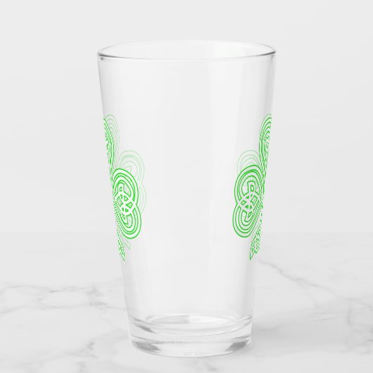 Irish Celtic Kleeblatt Glas (Links)
