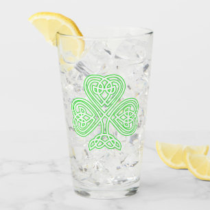 Irish Celtic Kleeblatt Glas