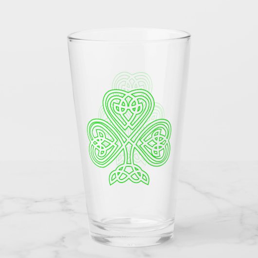 Irish Celtic Kleeblatt Glas (Vorderseite)
