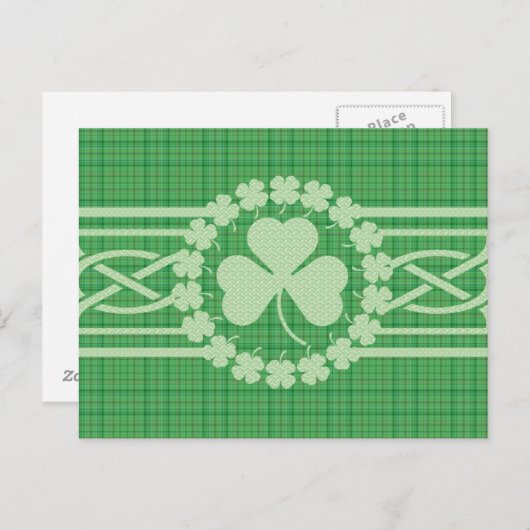 Irish Celtic Kleeblatt Postkarte (Vorne/Hinten)