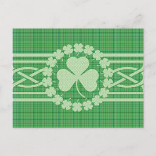 Irish Celtic Kleeblatt Postkarte