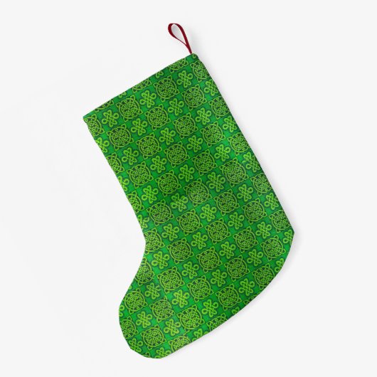 Irish Celtic Kleeblatt Weihnachts-Strumpf Kleiner Weihnachtsstrumpf (Rückseite (Hängend))