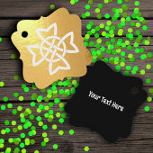 Irish Celtic Knoops - Verbundene Loops auf Gold Geschenkanhänger