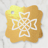 Irish Celtic Knoops - Verbundene Loops auf Gold Geschenkanhänger (Vorderseite)